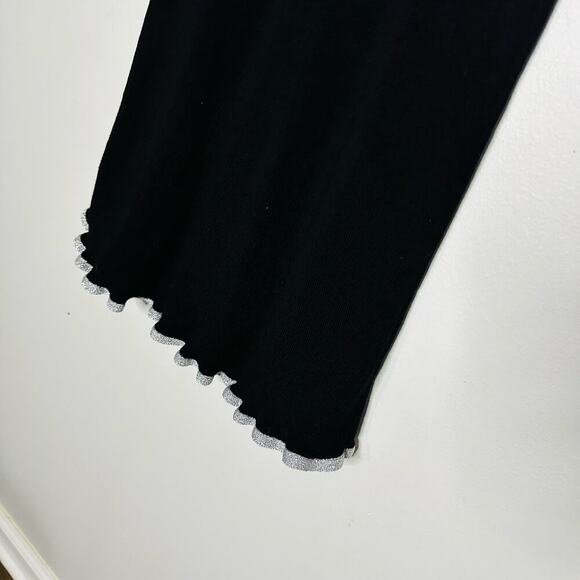 SEE BY CHLOE Women's Black Sweater Wool Ruffle Tie Back Mini Dress Size Medium - Picture 8 of 13